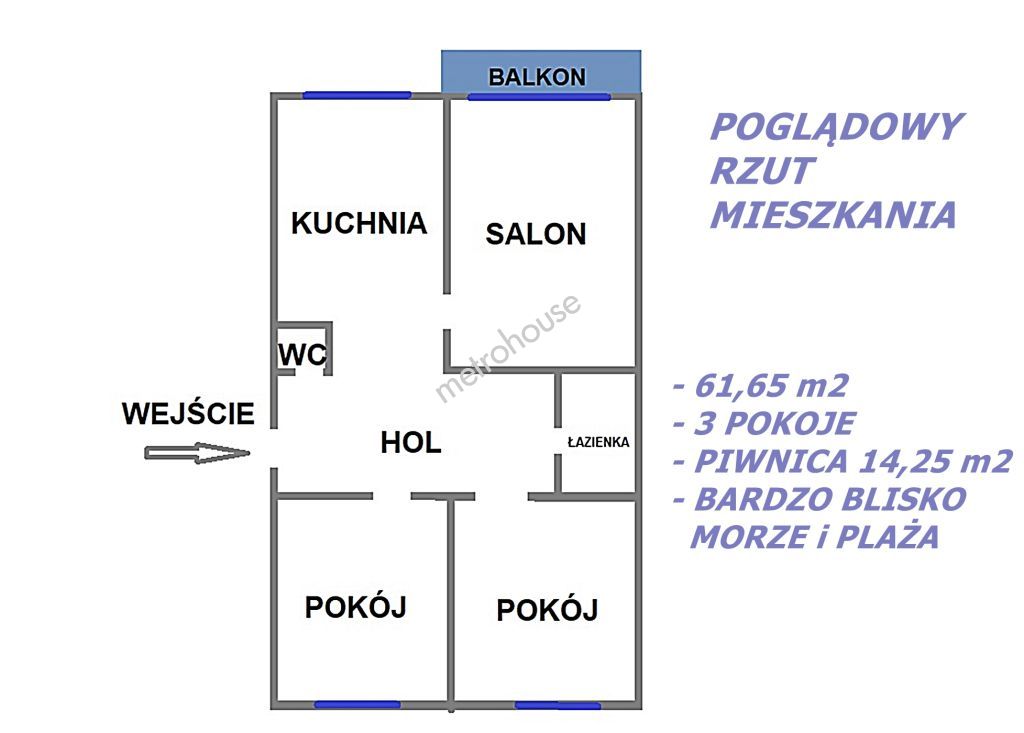 Mieszkanie na sprzedaż, Pucki, Władysławowo, Abrahama